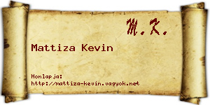Mattiza Kevin névjegykártya